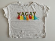 Bluzka koszulka T-shirt z frędzlami Reserved rozmi