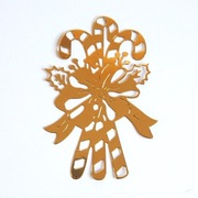 Scrapki Papierowe - Boże Narodzenie Stroik Laski z kokardą.