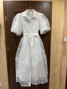 Sukienka koronkowa ażurowa boho biala S