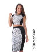 Komplet top i spódnica