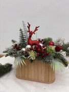 Ozdoba świąteczna Renifer. Stroik bożonarodzeniowy