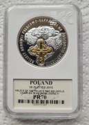 Moneta 20 zł 2015 r. Ostrów Lednicki, grading PR70