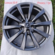Lexus IS-F oryginalna felga PRAWY / TYŁ 19" 