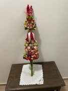 Palma wielkanocna - kwiaty z bibuły  _rękodzieło