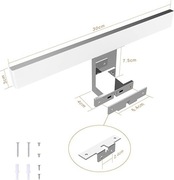 Lampa nad lustro LED 6000K zimna biel 30cm