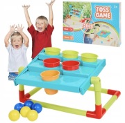 GRA PONG KUBEK RZUCANIE PIŁEK ODBIJANIE GRA DLA DZIECI 3+ TOSS GRA 2W1