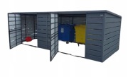Wiata śmietnikowa panelowa 5m x 3m osłona, schowek