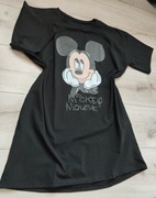 Bluzka czarna oversize z Myszką Miki 