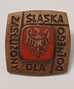 Przypinka PRL zasłużony dla dolnego  śląska bez nakrętki 