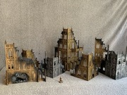 !Promocja! Zestaw 7 makiet ruin budynków do warhammera 40k AOS gry bitewne