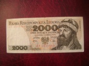 POLSKA BANKNOT PRL 2000 zł 1979 r. seria AF MIESZKO I