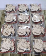 Bombki Sklejka Personalizacja Pieniądze Niespodzianka Boże Narodzenie 