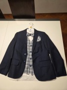 Garnitur granatowy dla chłopca 134  [ na metce128 zaniżone]  Stan-Dar Łódź