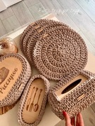 Chlebak i koszyk na sztućce komplet na świąteczny stół