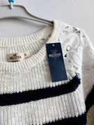 Hollister nowy sweter koronka M 