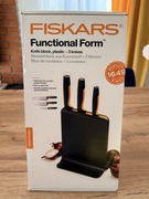 Zestaw 3 Noży kuchennych w bloku Fiskars 1057555 do mięsa owoców i warzyw