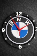 Zegarek, zegar ścienny BMW średnica 245mm druk 3d .