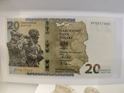 2 x banknot 20 zł Ochrona Polskiej Granicy Wschodniej. Stan Bankowy