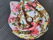 Spinka do włosów róża kwiat z perełką