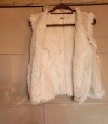 kremowa kamizelka futerkowa kożuszek bezrękawnik XXL 44