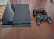 Play station 4 fat + dwa pady + 3 gry