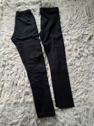 Czarne legginsy 146/152 2szt prążek