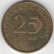 Filipiny 25 sentimo centymów 2009 - 20 mm - nr 1