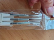 Trzy nowe pędzelki do manicure, albo do malowania precyzyjnego białe kod897