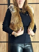 Ekskluzywna kamizelka z naturalnego futra lisa – Rozmiar 38 (M)