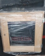 Okno 60x60 drewniane podwójne hartowane szkło 