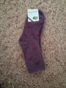 Ciepłe skarpetki zimowe fioletowe w wiśnie 39–42