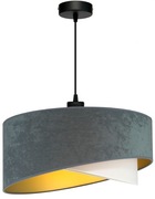 Abażur sufitowy grafit/écru bez zawieszki materiałowy welur dostępne 4 szt.