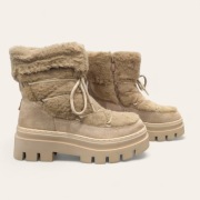 Buty śniegowce beżowe jasne z futerkiem 40