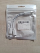 Biały adapter rozdzielacz 2w1 lightning ładowanie audio iphone