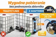 Adapter do zbiornika IBC 1000L z kranem metalowym + przedłużka 25 cm + ta