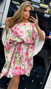 SUKIENKA DAMSKA KIMONO LA DIVA GLAMOUR CASUAL PRINT KWIATOWY