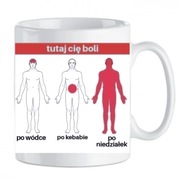 Kubek śmieszny tutaj cię boli poniedziałek