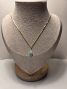 Naszyjnik złoty z amazonitem