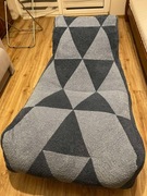 Pufa materiałowa z oparciem Siedzisko