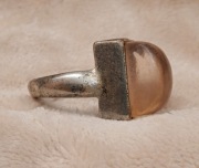 Pierścionek vintage duży kamień kaboszonowy retro artystyczny unikat