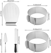 5częściowy zestaw tortów,pomoc w krojeniu tortu.