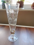 Stary lokal/puchar vintage, grawerowane szkło 