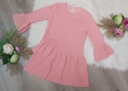 Sukienka różowa falbany 158