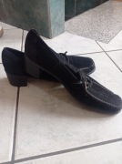 Mokasyny czarne zamszowe Stuart Weitzman 9,5  42,5 moje 505952596