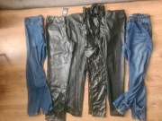 paka spodni jeans+eko skóra L/XL