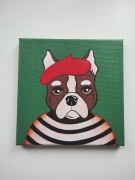 Portret psa. Obraz akrylowy 20x20 cm