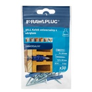 Rawlplug Kołek uniwersalny 6x30mm z wkrętem - 30szt