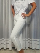 Białe jeansy 7/8 XS