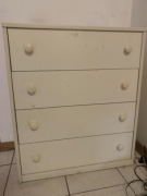 Komoda biała 4 szuflady