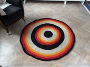 Dywan okrągły 126 cm, rękodzieło 